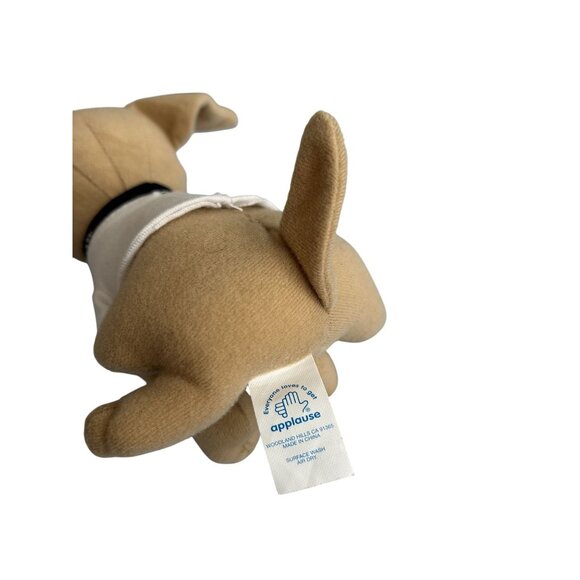 Vtg Taco Bell Chihuahua Stuffed Animal 6.5" Plush With Shirt & Collar By Applaus - Picture 3 of 4